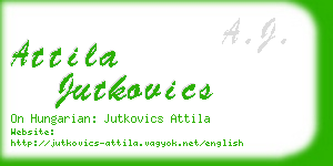 attila jutkovics business card